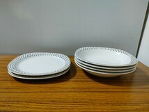 レトロ 洋食器 Noritake ノリタケ Versatone バーサトーン ブラウン 四つ葉 クローバー 約21cm スクエア スープ カレー 深皿 4枚 平皿2枚_画像2