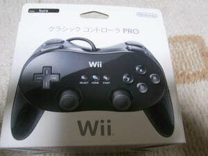 未使用新品 Wii用クラシックコントローラープロ 4902370517835 RVL-005 PRO クロ 黒　Nintendo 任天堂　Wiiリモコン　周辺機器　RVL-001