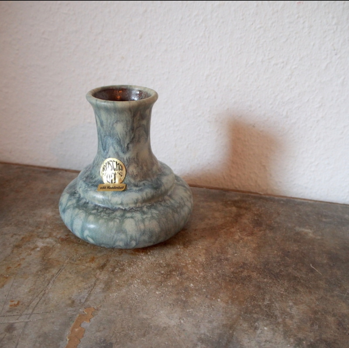 罕见德国复古 Ruscha 艺术设计 Fat Lava 手工花瓶花瓶古董店装置花座陶器艺术家具物品, 古董, 收藏, 杂货, 其他的