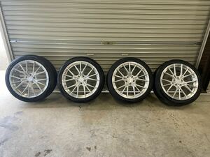 Weds ウェッズ F-ZERO FZ-1 FORGED 114.3 20インチ 8.5J ET38 タイヤヨコハマ ブルーアース RV-02 245/40R20