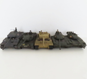 1/48 完成品 塗装済み タミヤ 戦車 プラモデル 5両まとめ M41 ウォーカーブルドッグ ティーガーI レオパルド パンターG ジャンク品