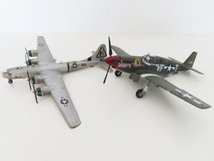 Q02 完成品 ジャンク アメリカ軍 戦闘機 爆撃機 4機まとめ B-24J リベレーター b-29 P-51B マスタング B-17 タミヤ ハセガワ ミニクラフト _画像2