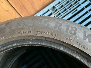 コンチネンタル プレミアムコンタクト6 235/45R18 製造年数20年 残溝約5.4 6.3㎜ 2本セット　　　　　　　　　　　　　　　