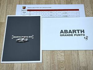 [ rare goods ] unused Fiat abarth ABARTH Punto PUNTO EVO main catalog 2010 year 10 month &ABARTH GRANDE Punto PUNTO poster catalog & price table *