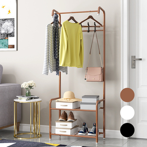 * closet hanger rack wardrobe storage shelves attaching hanger rack clothes clotheshorse interior white coffee color 