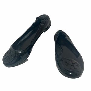 Tory Burch( Tory Burch ) ballet shoes enamel leather black approximately 22.5~23cm corresponding 