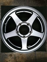 ★中古品★MANARAY SPORT 16×5.5J+22 139.7-5H ホイールセット 4本 SUZUKI ジムニーにて使用可能【他商品と同梱歓迎】_画像4