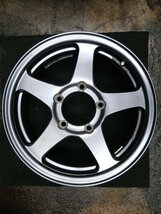 ★中古品★MANARAY SPORT 16×5.5J+22 139.7-5H ホイールセット 4本 SUZUKI ジムニーにて使用可能【他商品と同梱歓迎】_画像2