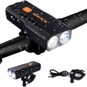 自転車 ライト LED 3000mAh大容量 1200ルーメン LEDヘッドライト USB充電式 PSE認証済 高輝度IP65防水