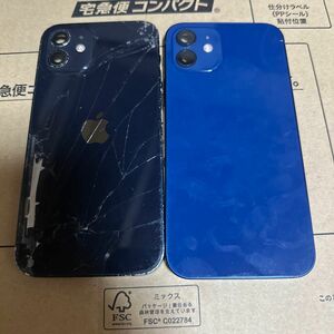 iPhone12 ブラック ブルー ハウジング 外装 バックパネル 背面 ジャンク 部品 部品取り