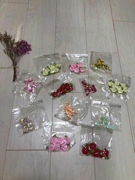 手作り布製のお花12袋