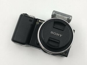 ♪▲【SONY ソニー】ミラーレス一眼カメラ NEX-5 HVL-F7S SEL16F28 0322 8