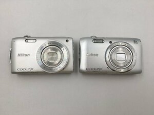 ♪▲【Nikon ニコン】コンパクトデジタルカメラ 2点セット COOLPIX S3600/S3300 まとめ売り 0326 8