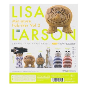 海洋堂 カプセルQ ミュージアム リサ・ラーソン ミニチュア・ファブリカ Vol.2 Lisa Larson Miniature Fabriker 全6種セット フィギュア