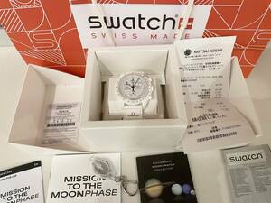 【新品未使用】送料無料 スヌーピームーンOMEGA Swatch Moonswatch Mission To The Moonphase オメガ スウォッチ スピードマスター国内正規