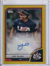 2023 Topps World Baseball Classic☆Jeff McMeil/USA☆ 50枚限定 Gold Autograph Variation Card サインカード #AV-JM_画像1