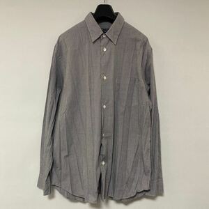 美品 AD 2021 COMME des GARCONS HOMME 皺 加工 コットン ポリ シャツ M コムデギャルソン オム シワshirt