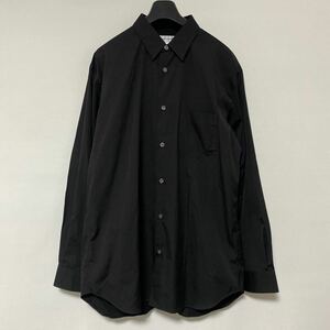 新品同様 COMME des GARCONS SHIRT ブラック コットン シャツ L black forever コムデギャルソン 黒 フォーエバー