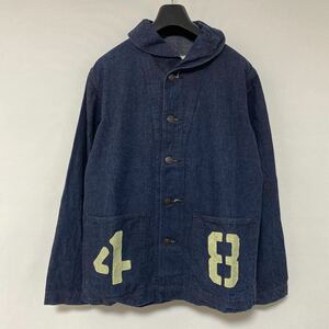 美品 buzz rickson fennica US NAVY denim カバーオール ジャケット 36 バズ リクソンズ ショールカラー 東洋 チェンジボタン