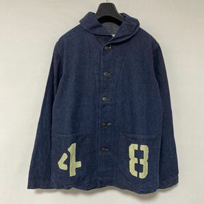 美品 buzz rickson fennica US NAVY denim カバーオール ジャケット 36 バズ リクソンズ ショールカラー 東洋 チェンジボタンの画像1