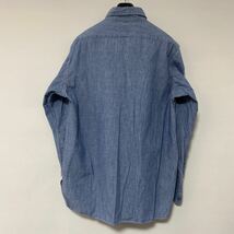 美品 初期 日本製 ポスト オーバーオールズ シャンブレー シャツ M post ワーク work shirt インディゴ_画像4