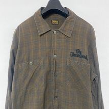 美品 テンダーロイン チェック ワーク シャツ S tenderloin work shirt チェーンステッチ_画像1