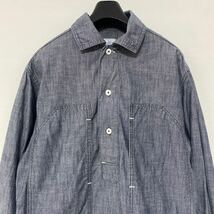 美品 ポスト プルオーバー シャンブレー シャツ S US army shirt ポスト オーバーオールズ post over all's USA アメリカ 製_画像2