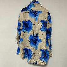 美品 ポールスミス ローズ プリント シャツ M paul smith rose SHIRT リネン 麻 セルロース_画像3