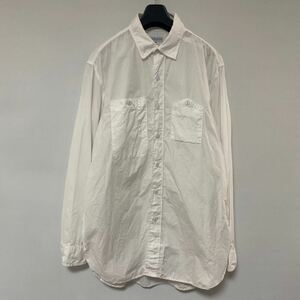 美品 Engineered Garments work shirt M エンジニアード ガーメンツ ワーク シャツ ホワイト 白 パッカリング ブロードクロス