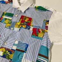 美品 COMME des GARCONS SHIRT ほつれ 加工 パッチワーク シャツ XS コムデギャルソン_画像6