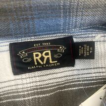 新品未使用品 RRL ブラッド ツイル ウエスタン シャツ S オンブレ チェック コンチョ ボタン シャドー ダブルアールエル ラルフローレン RL_画像5