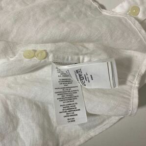 美品 ポロ ラルフローレン リネン バンド カラー シャツ L 麻 polo Ralph Lauren SHIRT スタンド クラッシック フィット classic fitの画像8