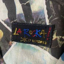 美品 希少 80年代 当時物 ラロッカ カウボーイ プリント オープンカラー シャツ LA ROCKA アロハ ハワイアン SHIRT ロカビリー ジョンソ_画像5