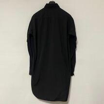 美品 名作 AD 2018 COMME des GARCONS HOMME PLUS ポリ ロング シャツ XS ブラック BLACK コムデギャルソンオムプリュス 製品染め 縮絨_画像3