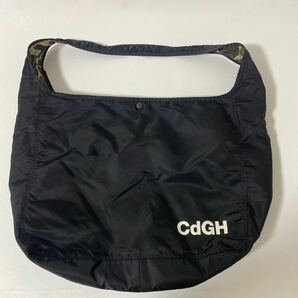 美品 22 〜 23 aw COMME des GARCONS HOMME ロゴ ショルダー バッグ ブラック BLACK カモ 迷彩 コムデギャルソン オム CDGH キルティングの画像1