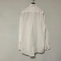 美品 90 年代 COMME des GARCONS SHIRT アシンメトリー ほつれ 加工 ドット ホワイト シャツ M コムデギャルソン アーカイブ_画像3