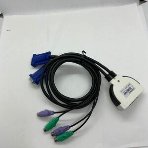 (D414) 中古 エレコム KVMスイッチ PS/2KVMスイッチ KVM-KP2N