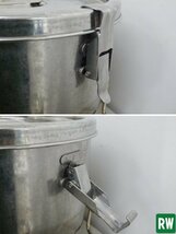 【3個セット】 汁食缶 24ｃｍ 約10L ステンレス SUS316（耐酸性）パッキン付き 給食 運搬 ハンドル付き 日本製 [2]_画像3