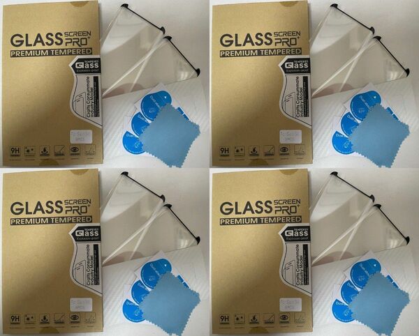 【（ガラス液晶面強化ガラス2枚＋カーボン繊維背面フィルム1枚）×4個】Samsung Galaxy S8用 強化ガラス 液晶保護