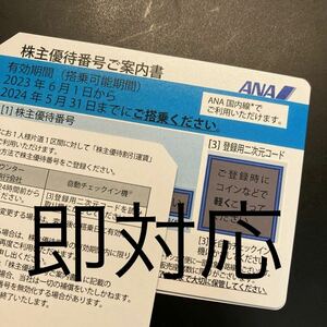 即決 ANA 株主優待 全日空 コード通知のみ 割引券 番号通知　迅速対応