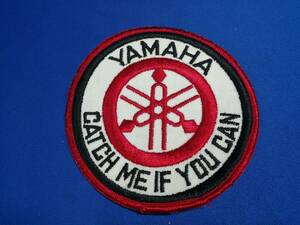 70's ★ ビンテージ 刺繍 ヤマハ ワッペン ★音符マーク パッチYAMAHA XS650E DX250 DT250 RZ250 TX650 DT400 RD400 SR500 XT500当時物