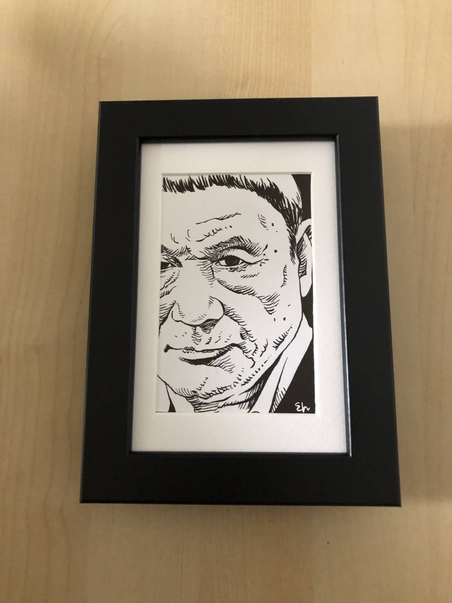 kj ★Gerahmter Artikel★ Takeshi Kitano Hisashi Eguchi Beat Takeshi Wertvolle Illustration im L-Format gerahmt Plakatstildesign Karikatur Manga Two Beat Regisseur Manzai Künstler, Antiquität, Sammlung, Drucksache, Andere