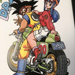 kj ★額装品 ★ 鳥山明 87 ドラゴンボール バイク B5サイズ額入り ポスター風デザイン 貴重イラスト オートバイ の画像2