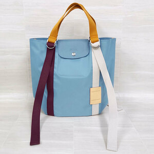 【RTD4】未使用・訳あり品　LONGCHAMP　ロンシャン　プリアージュ　リプレイ　10203 HCC P05　ブルー　トートバッグ