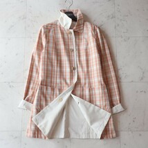 極美品★DAKS ダックス ★春の羽織り★2wayリバーシブル★DAKSロゴ刺繍入り★ハウスチェックコート size 40 ～M相当～_画像1