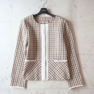 新品同様★DAKS ダックス ★春の羽織り★近年品★ハウスチェックツィード ジャケット size 42 ～L相当～