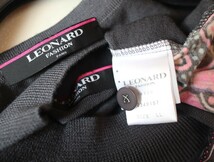 極美品★レオナール LEONARD★春色ピンク★Flower カーディガン&インナー ツインニットアンサンブル size LL _画像9