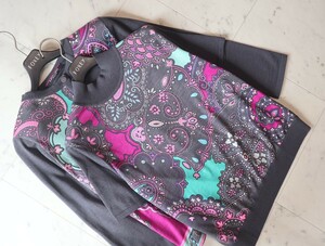 極美品★レオナール LEONARD★春色ピンク★Flower カーディガン&インナー ツインニットアンサンブル size LL 