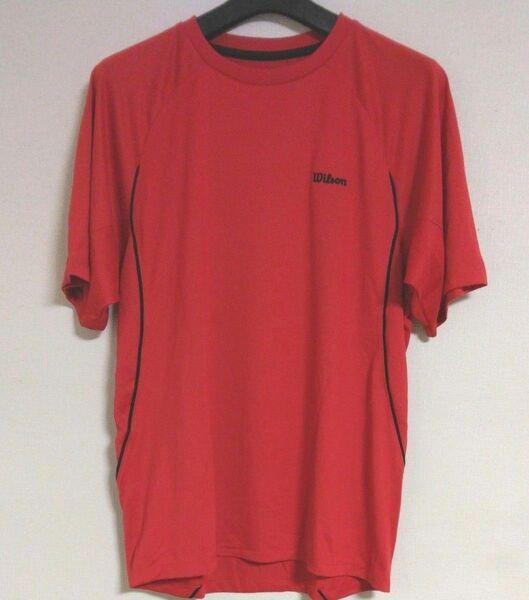 ウィルソン　Wilson　シャツ　Tシャツ　ワンポイントロゴ　赤　レッド　Mサイズ