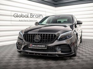 メルセデスベンツ Cクラス W205 S205 C205 後期 AMGライン フロント リップ スポイラー V2/ フロント スプリッター バンパー エプロン